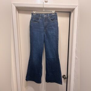 Levis 70s Flare Jeans Blue Size W27 L30 Wide Leg Denim High Rise Premium Denim